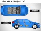 2 Door Blue Compact Car Side View PowerPoint Presentation Slides