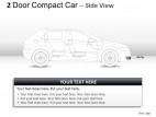 2 Door Gray Compact Car Side View PowerPoint Presentation Slides