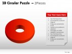 3d Circular Puzzle 2 Pieces PowerPoint Presentation Slides