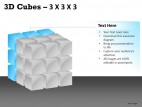 3d Cubes 3x3x3 PowerPoint Presentation Slides