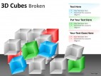 3d Cubes Broken Style 1 PowerPoint Presentation Slides