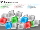 3d Cubes Broken Style 1 PowerPoint Presentation Slides