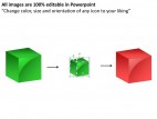 3d Cubes Broken Style 2 PowerPoint Presentation Slides