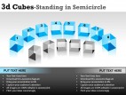 3d Cubes In Semicircle 1 PowerPoint Presentation Slides