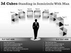 3d Cubes In Semicircle 2 PowerPoint Presentation Slides