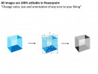 3d Cubes Stacked In Semicircle PowerPoint Presentation Slides