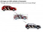 4 Door Red Car Side View PowerPoint Presentation Slides