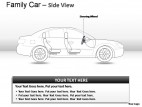 Blue Family Car Side View PowerPoint Presentation Slides