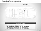 Blue Family Car Top View PowerPoint Presentation Slides