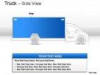 Blue Truck Side View PowerPoint Presentation Slides