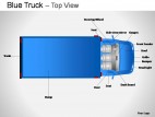 Blue Truck Top View PowerPoint Presentation Slides