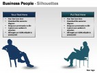 Business People Silhouettes PowerPoint Presentation Slides
