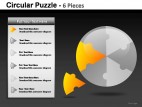 Circular Puzzle 6 Pieces PowerPoint Presentation Slides