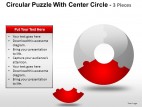 Circular Puzzle With Center 2 And 3 PowerPoint Presentation Slides
