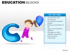 Education Blocks PowerPoint Presentation Slides