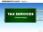 Highway Signs Style 1 PowerPoint Presentation Slides