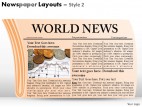 Newspaper Layouts Style 2 PowerPoint Presentation Slides