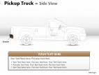 Pickup Brown Truck Side View PowerPoint Presentation Slides