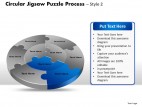 PowerPoint Template Company Circular Jigsaw Puzzle Process Ppt Slides