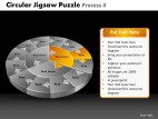 PowerPoint Template Global Circular Jigsaw Puzzle Ppt Slides