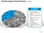 PowerPoint Template Leadership Circular Jigsaw Puzzle Process Ppt Slides