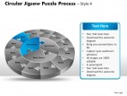PowerPoint Template Leadership Circular Jigsaw Puzzle Process Ppt Slides