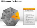 PowerPoint Template Leadership Heptagon Puzzle Process Ppt Slides
