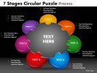 PowerPoint Template Teamwork Circular Puzzle Process