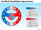 PowerPoint Template Teamwork Handshake Agreements Ppt Slides