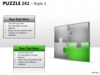 Puzzle 2x2 Style 1 PowerPoint Presentation Slides