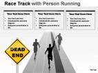 Race Track With Person Running PowerPoint Presentation Slides