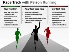 Race Track With Person Running PowerPoint Presentation Slides