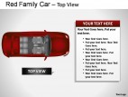 Red Family Car Top View PowerPoint Presentation Slides