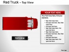 Red Truck Top View PowerPoint Presentation Slides