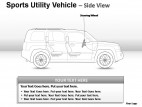 Sports Utility Blue Vehicle Side View PowerPoint Presentation Slides