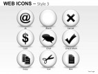 Web Icons Style 3 PowerPoint Presentation Slides