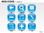 Web Icons Style 5 PowerPoint Presentation Slides