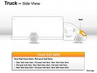 Yellow Truck Side View PowerPoint Presentation Slides