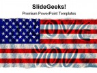 Ameri Flag Symbol PowerPoint Template 1110