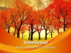Autumn Forest Nature PowerPoint Template 1010