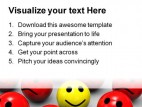 Be Different Smiley Shapes PowerPoint Template 1110