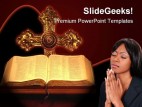 Bible Cross Religion PowerPoint Template 0610