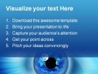 Blue Binary Eye Business PowerPoint Template 0810