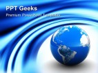 Blue Earth Globe PowerPoint Templates And PowerPoint Backgrounds 0411
