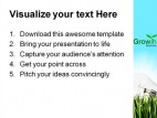 Bulb In The Grass Future PowerPoint Template 1110