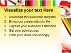 Color Pencil Collage Education PowerPoint Template 0810