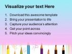 Colored Pencils Education PowerPoint Template 0810