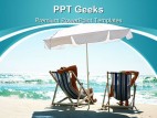 Couple Enjoying Vacation Beach PowerPoint Templates And PowerPoint Backgrounds 0411