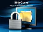 Data Is Secure Internet PowerPoint Template 1110