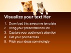 Dog Cat Friends Animals PowerPoint Backgrounds And Templates 1210